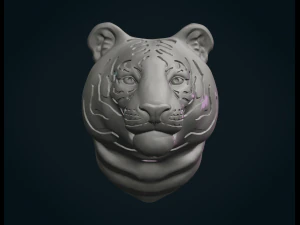 tiger head 3D Print Model