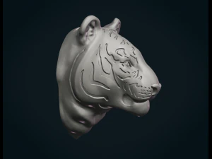 tiger head 3D Print Model