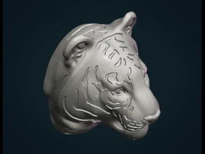 tiger head 3D Print Model