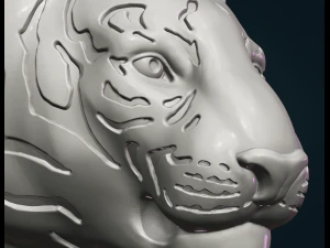 tiger head 3D Print Model