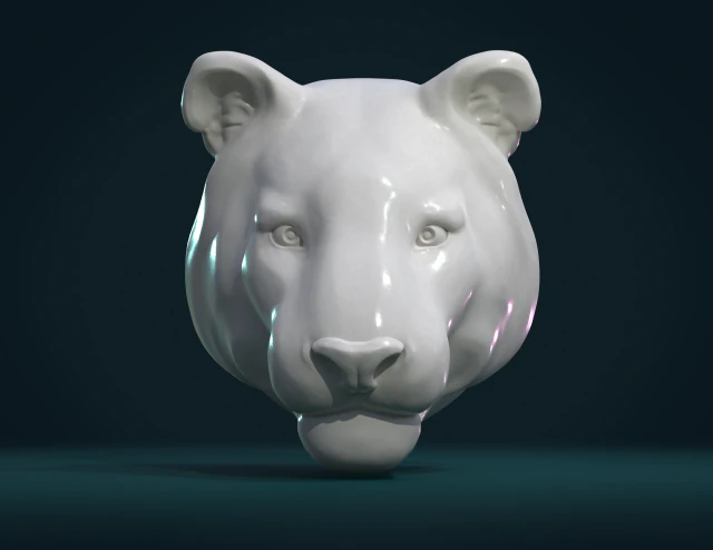 tiger head ii 3D Print Model .c4d .max .obj .3ds .fbx .stl .blend 