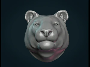 tiger head ii 3D Print Model