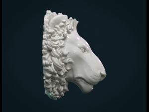 lion head Modèles 3D en vedette