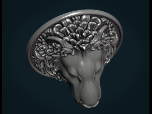lion head Modèles 3D en vedette