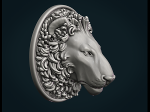 lion head Modèles 3D en vedette