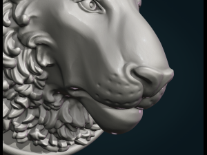 lion head Modèles 3D en vedette