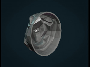 lion head low poly Model Cetak 3D