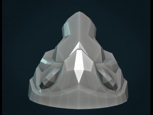 lion head low poly Model Cetak 3D