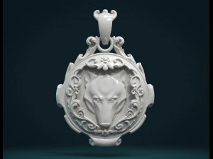 wolf pendant ii 3D Print Model