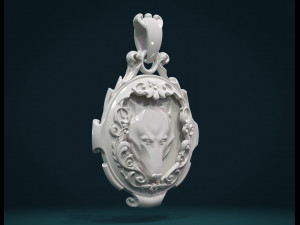 wolf pendant ii 3D Print Model