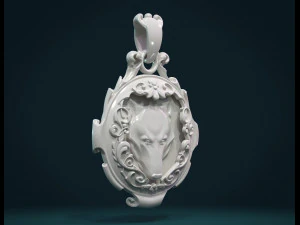 wolf pendant ii 3D Print Model