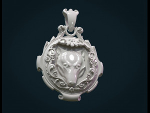 wolf pendant ii 3D Print Model