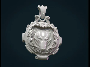wolf pendant ii 3D Print Model