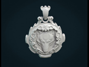 wolf pendant ii 3D Print Model