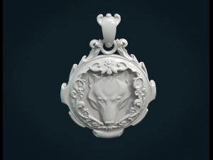 wolf pendant ii 3D Print Model
