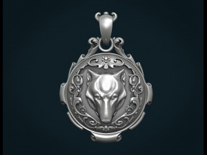 wolf pendant ii 3D Print Model