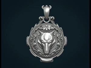 wolf pendant ii 3D Print Model