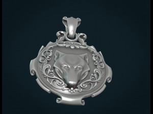 wolf pendant ii 3D Print Model