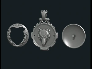 wolf pendant ii 3D Print Model