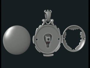 wolf pendant ii 3D Print Model