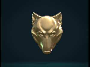 wolf head relief 3D Print Model