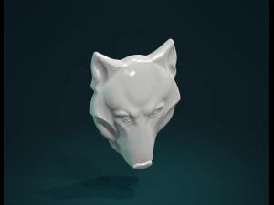 wolf head relief 3D Print Model