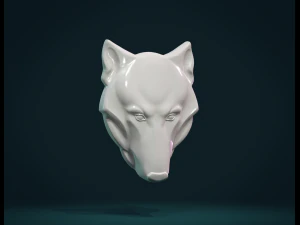 wolf head relief 3D Print Model
