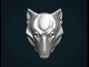 wolf head relief 3D Print Model