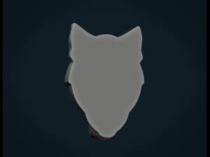 wolf head relief 3D Print Model