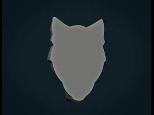 wolf head relief 3D Print Model