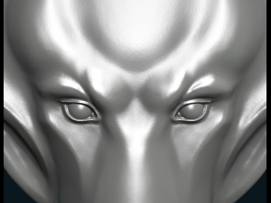 wolf head relief 3D Print Model