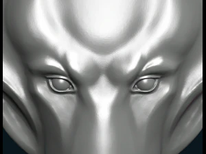 wolf head relief 3D Print Model