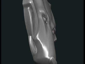 wolf head relief 3D Print Model