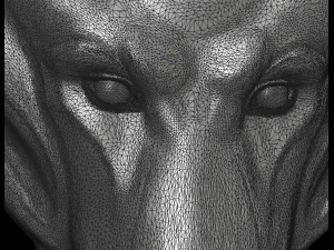 wolf head relief 3D Print Model