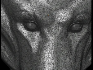 wolf head relief 3D Print Model