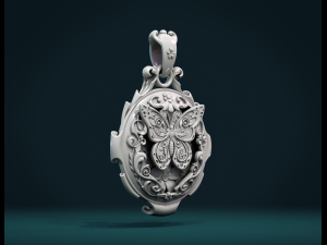 butterfly pendant ii 3D Print Model