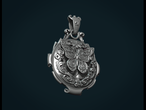 butterfly pendant ii 3D Print Model