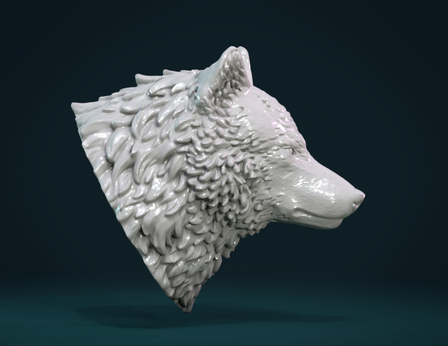 wolf head iii 3D Druckmodell .c4d .max .obj .3ds .fbx .stl .blend 