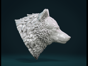 wolf head iii 3Dプリントモデル