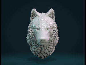 wolf head iii 3D Druckmodell