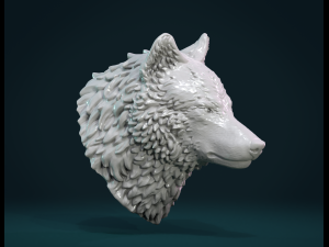 wolf head iii 3D Druckmodell