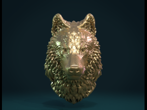 wolf head iii 3D Druckmodell