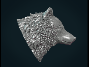 wolf head iii 3D Druckmodell