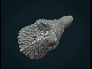 wolf head iii 3D Druckmodell
