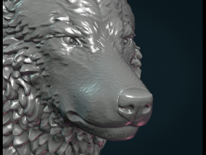 wolf head iii 3D Druckmodell