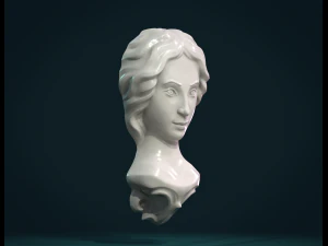 女性の顔 3Dプリントモデル