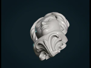 女性の顔 3Dプリントモデル