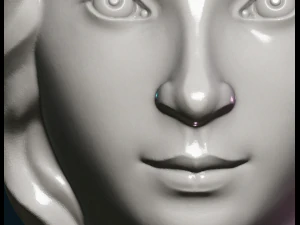 女性の顔 3Dプリントモデル