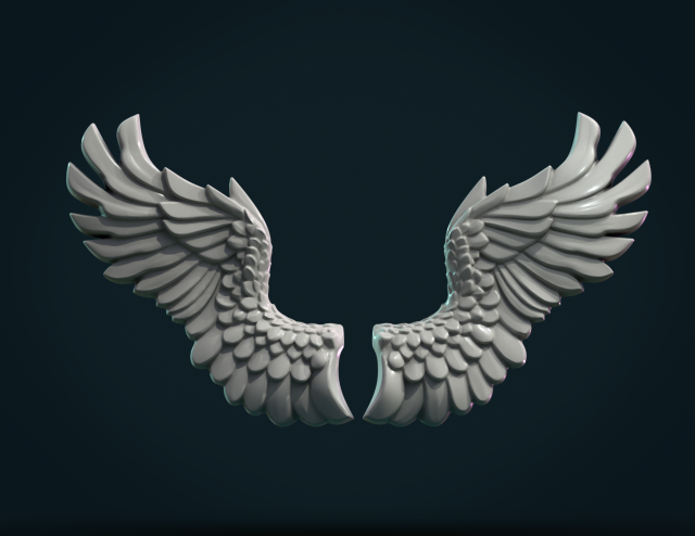 wings relief Modelo de Impressão 3D .c4d .max .obj .3ds .fbx .stl .blend 