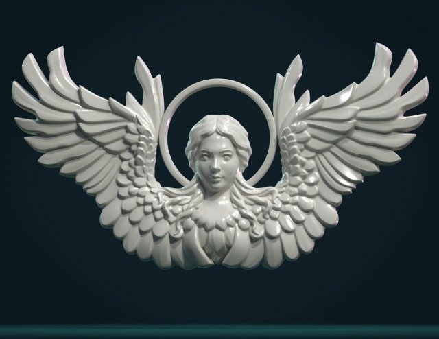 angel relief 3D Принт Модель .c4d .max .obj .3ds .fbx .stl .blend 